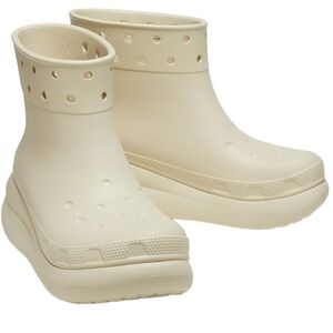 Crocs Adult Crush Waterproof Lightweight Boot Bone Women's Size 9 / Men's Size 7